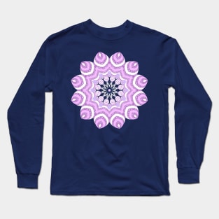 Pink Glitter Mandala Long Sleeve T-Shirt